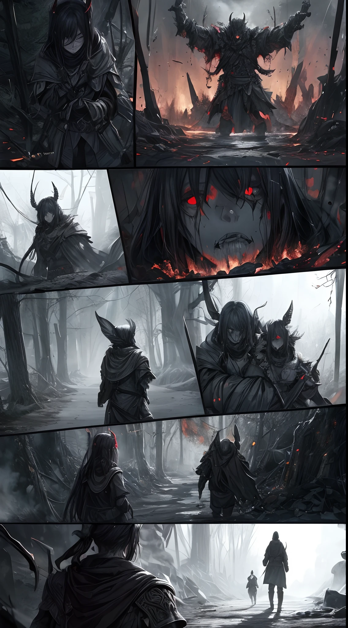 As they approached the entrance to the demon lord’s lair, the air grew heavy with an eerie silence. They exchanged a knowing glance, their eyes reflecting determination mixed with a hint of madness. How did these warrior friends become so consumed by their desire for vengeance against the demon lord?