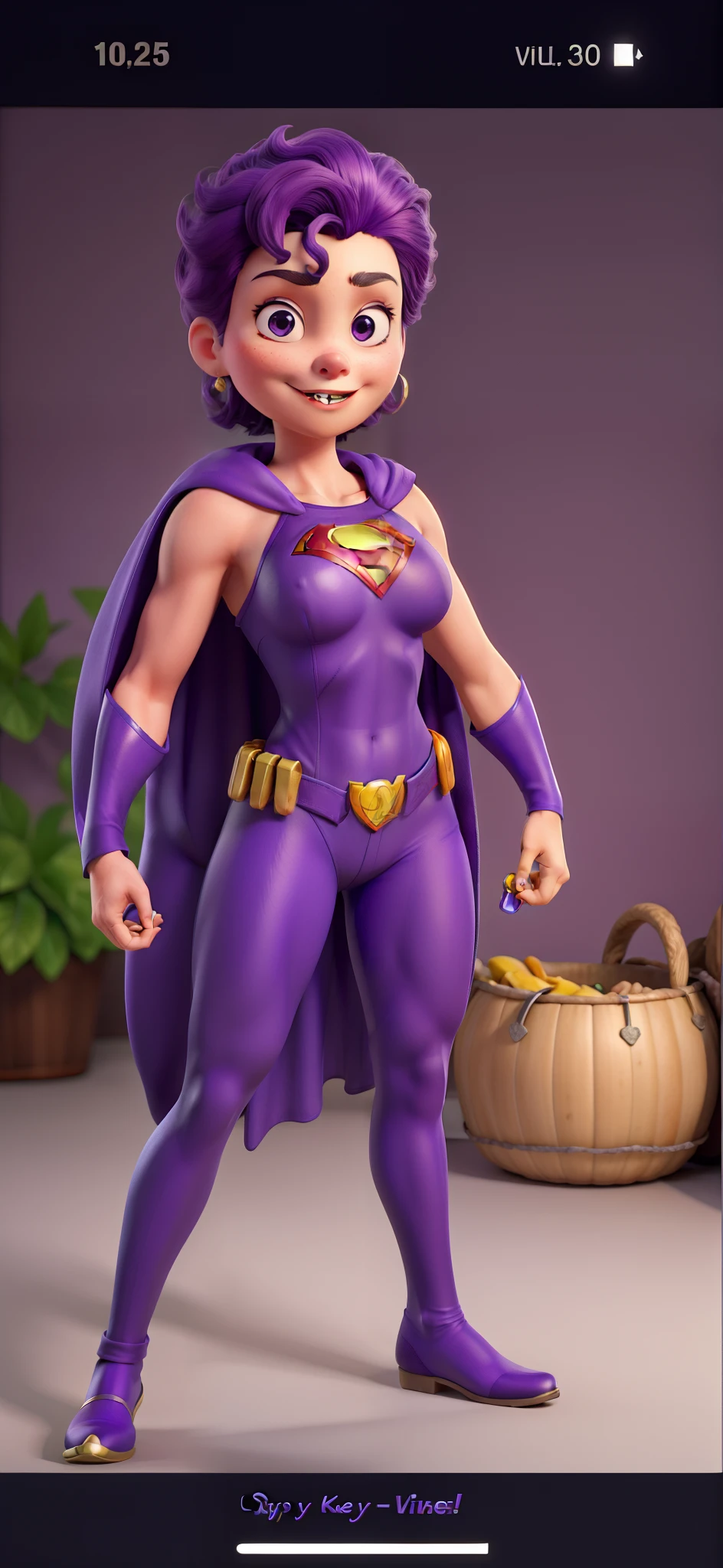 superheroine holding a purple key in her hand written VIASUL
