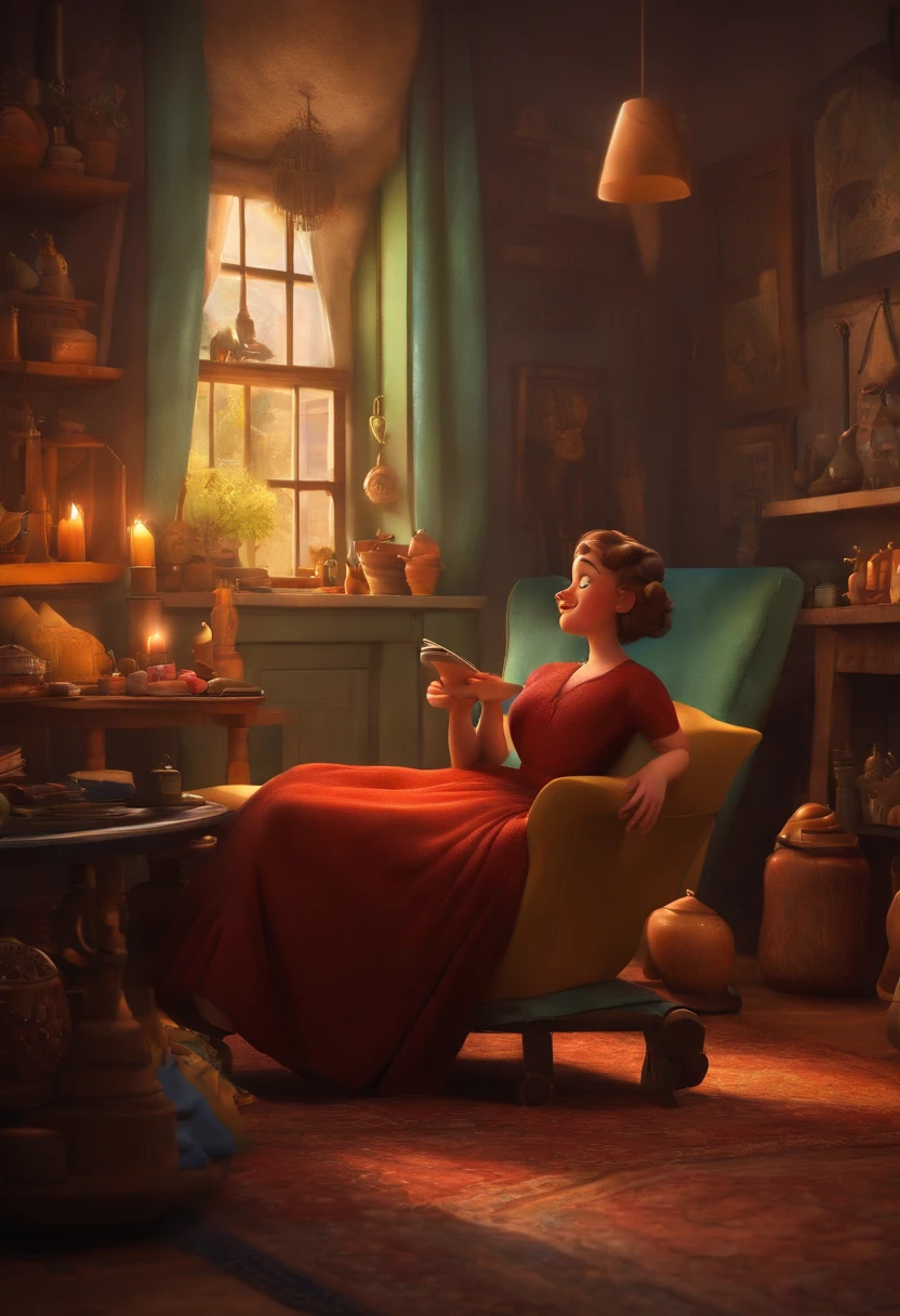 A Dream Architect Inspired by Pixar Animation, de perto. Facial expressions are captivating, com um toque de irrealidade.