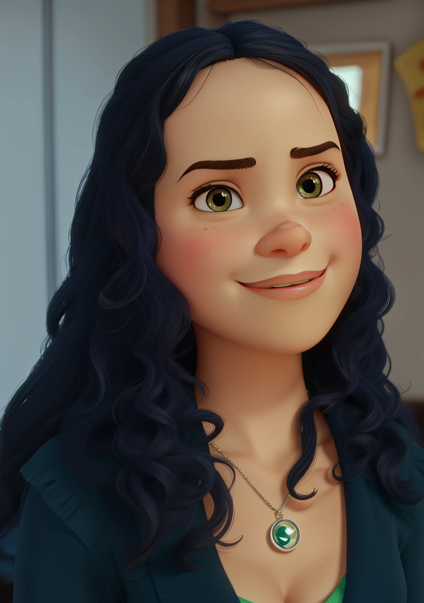 Uma garota linda estilo disney pixar