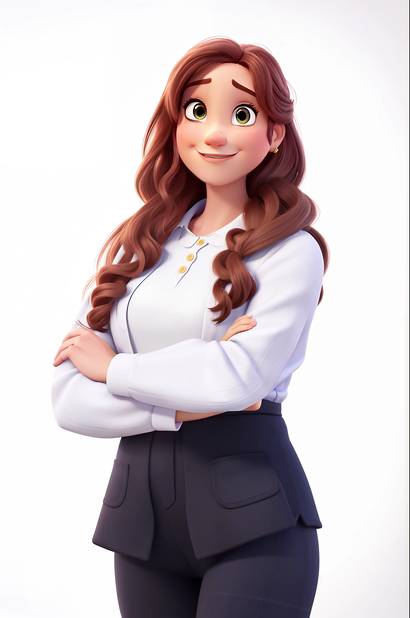 Uma mulher estilo Disney Pixar. Melhor qualidade. Alta qualidade