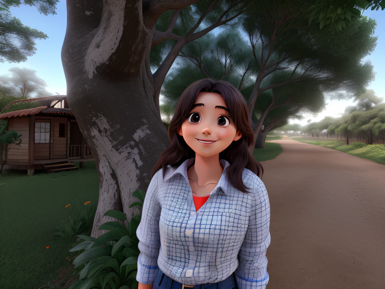 A smiling young girl, EM UMA PAISAGEM EMCANTADORA
