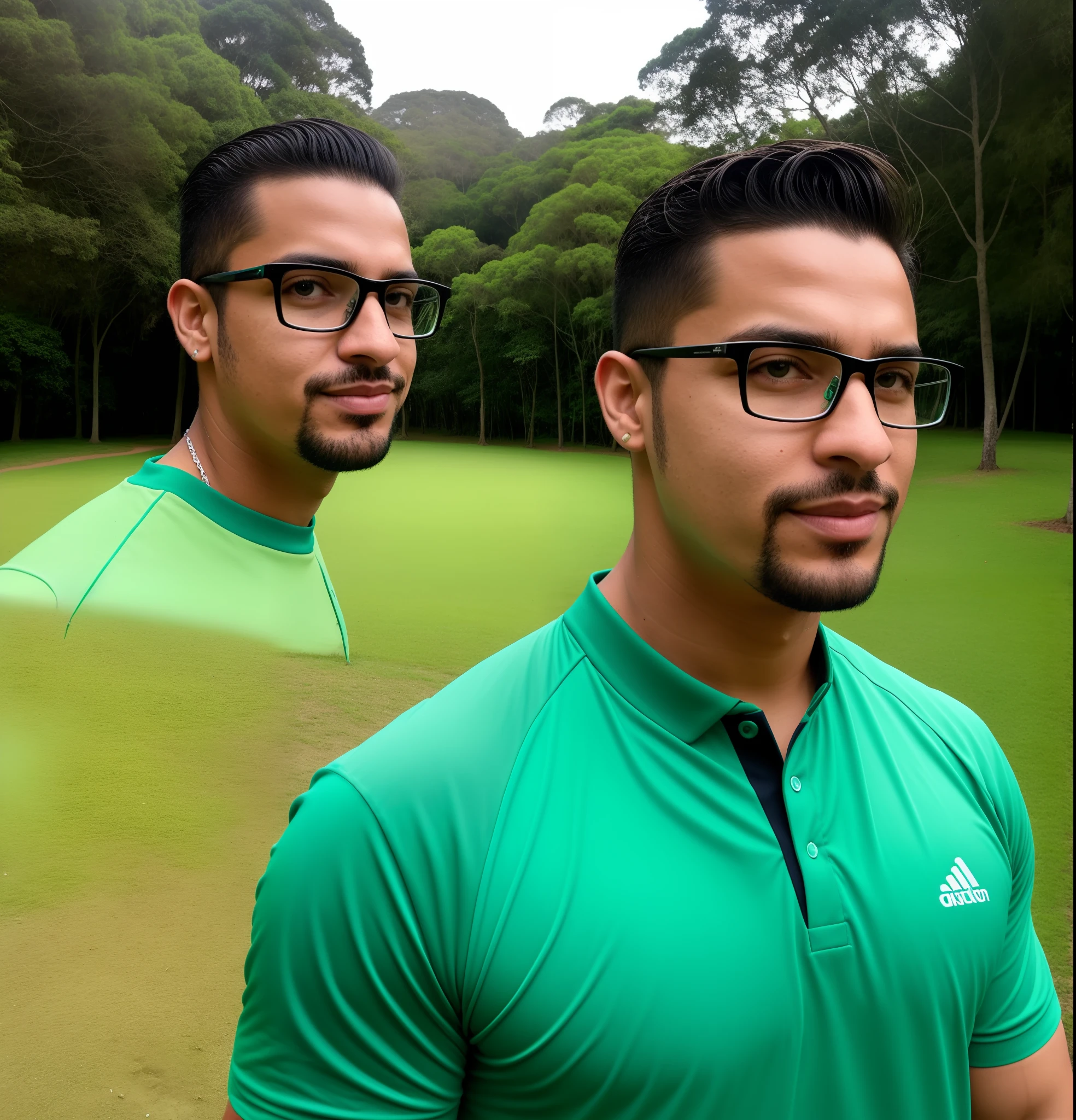 Man in glasses standing in a park with a green field, andres rios, Cristiano Orrillo, victor maristane, em frente a um fundo de floresta, foto de perfil headshot, Joel Torres, Brian Pulido, imagem profissional, daniel mirante, andrew gonzalez, com um parque ao fundo, ariel perez, imagem do avatar, Parque em segundo plano
