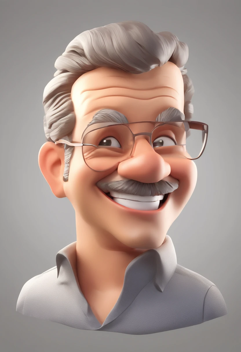 Smiling Man Illustration, sorriso insano, Homem de pele marrom com um sorriso gigante, happily smiling at the camera, sorriso atrevido, he's smiling, sorriso muito grande, Macho sorridente, foto de perfil headshot, rindo sorriso enorme, desenhando no estilo de Arte 3D, c4d, fundo de cor branco puro, estilo disney, estilo pixar render ilustracao Super Detalhe, 8k