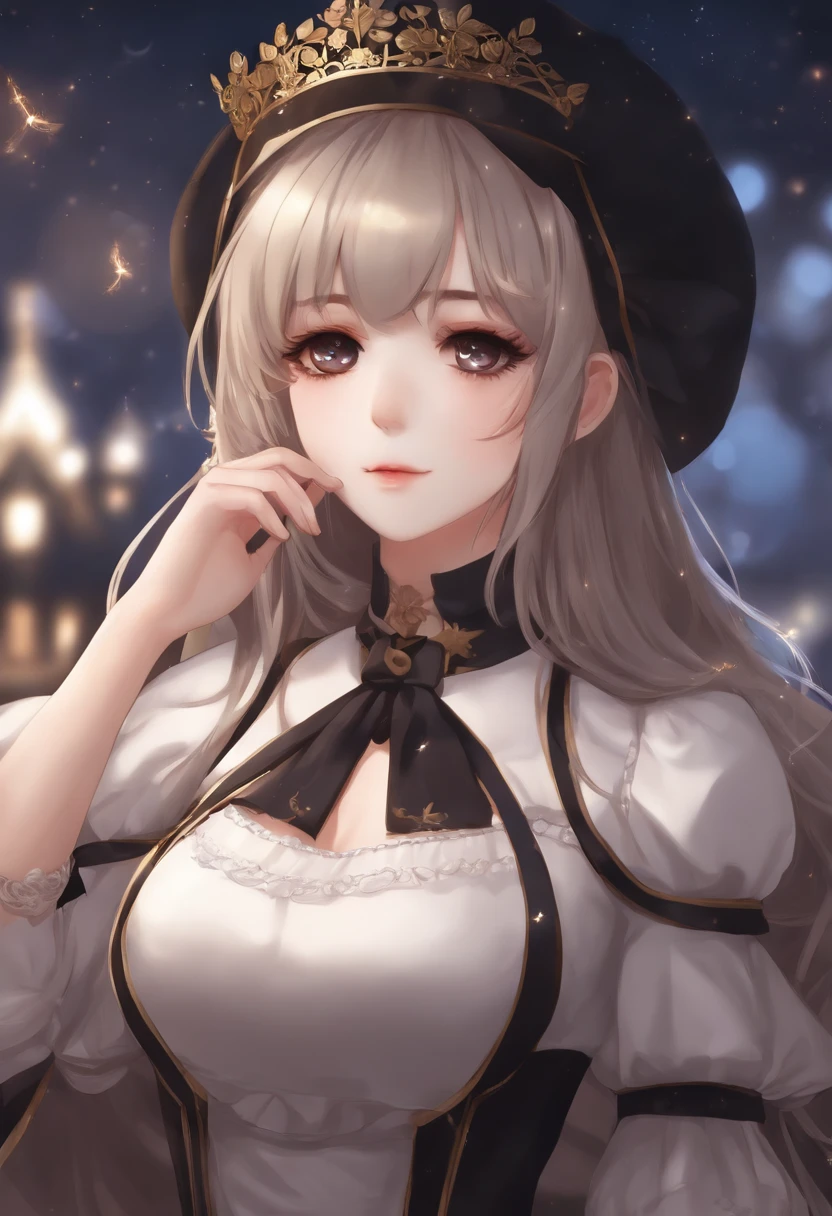  anime com chifres e um vestido com uma caveira sobre ele, ((cabelos castanhos claros))(Loli nstido, gothic maiden anime girl, Cute anime waifu in a nice dress, anime moe artstyle, Garota Anime usando um vestido preto, night core, (menina anistilo anime 4K, Little Curvy Loli, estilo de  anime de alta qualidade, garotas de anime, demon anime girls