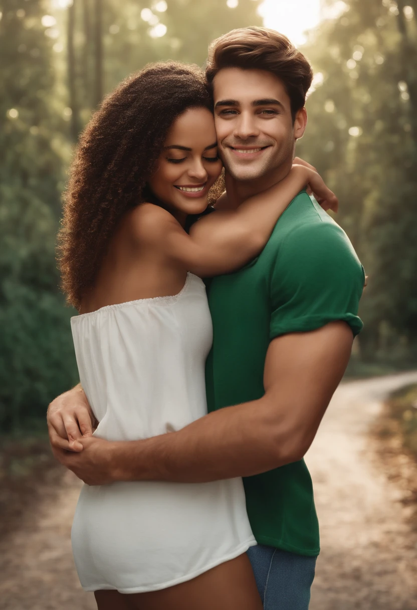 Create a movie cover of two happy friends hugging with the title "Best Friends", uma delas com o cabelo cacheado castanho claro e olhos verdes e a outra com cabelo liso loiro e olhos castanhos, ambas de cor de pele branca, no estilo Disney Pixar