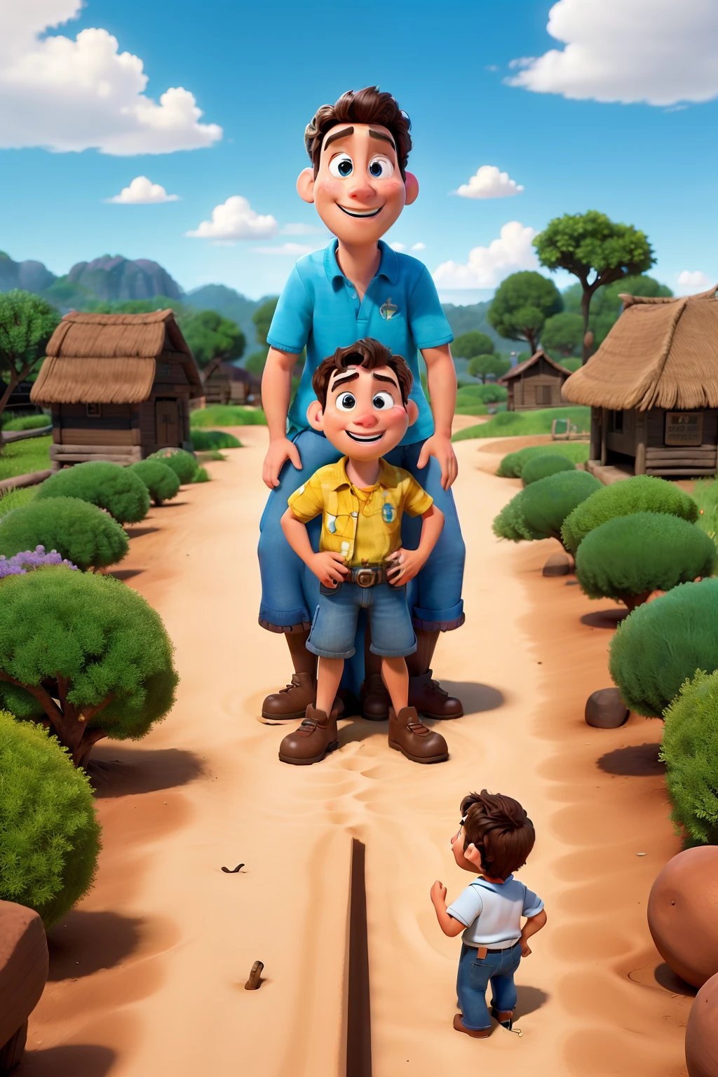 Obra-prima, de melhor qualidade, Disney Pixar movie named after Paraná and a group of boys of 5 people in a village