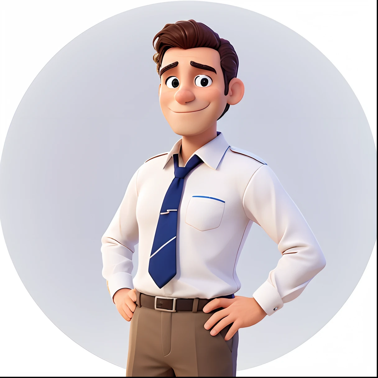 quero um desenho de um homem de 40 anos em.postura profissional