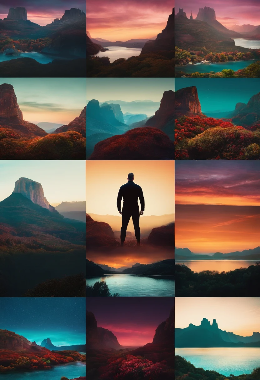 paisagem da Disney, homem de barba usando terno preto