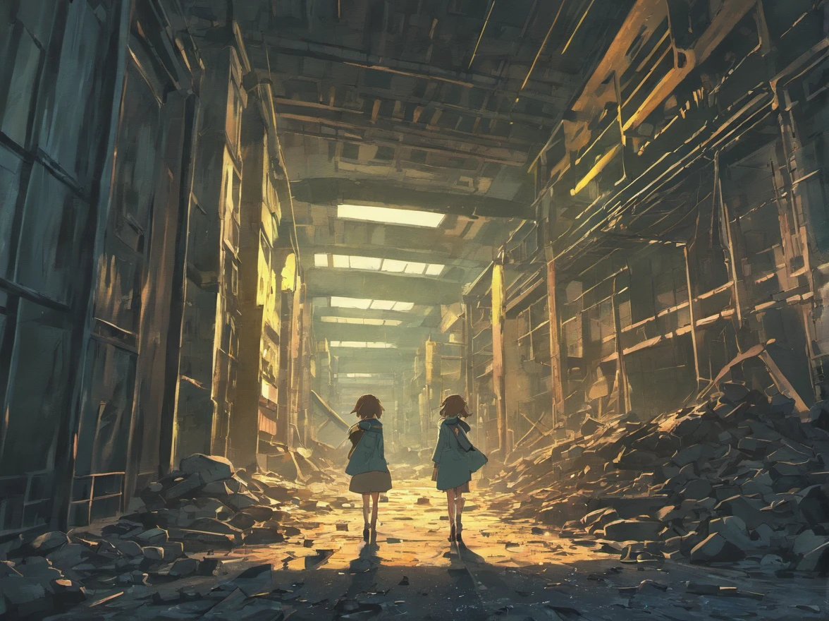 Nuclear contamination of the city devastation