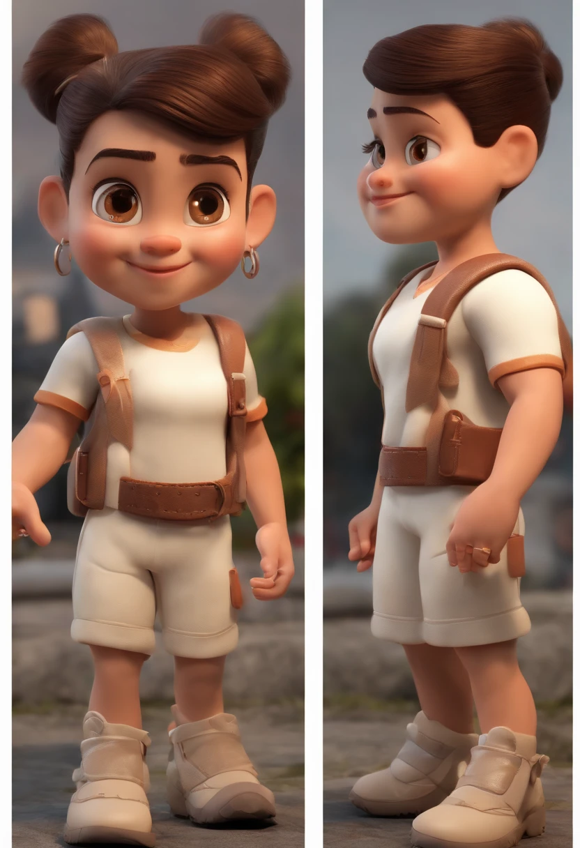 personagem dos desenhos animados de um rapaz com t shirt branca e uma rapariga com um top branco, Animation Characters, Caractere estilizado, animation style rendering, 3D estilizado, Arnold Maya render, 3 d render stylized, toon render keyshot, Personagem 3D, Personagem 3D, 3d rendering stylized, 3 d character render, personagem de desenho animado, Personagem de close up, Pose de personagem, (Estilo Pixar) (master part:1.2) (Bokeh) (best quality) (pele detalhada) (textura detalhada) (8k) (argila) (Cinematic lighting) (foco nítido