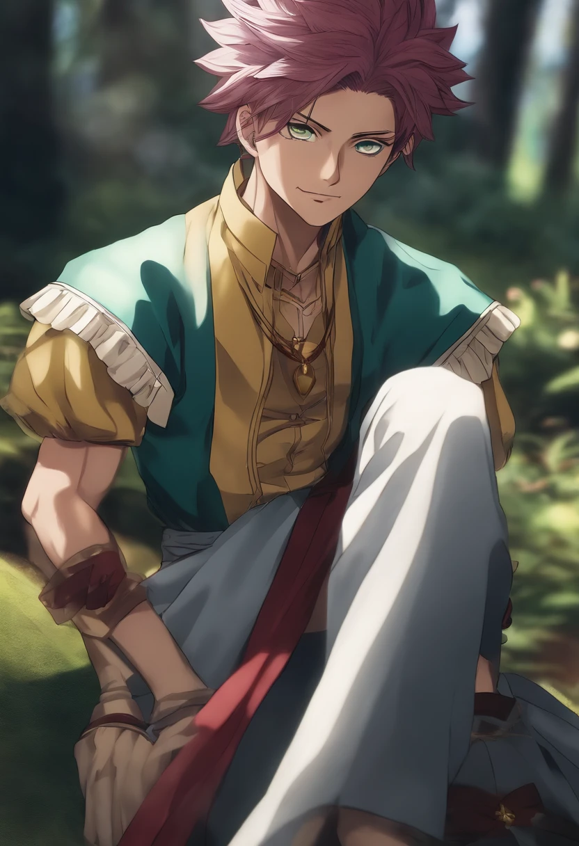 personagem masculino, cabelo espetado e roupa de monge, estilo de arte de hunter x hunter
