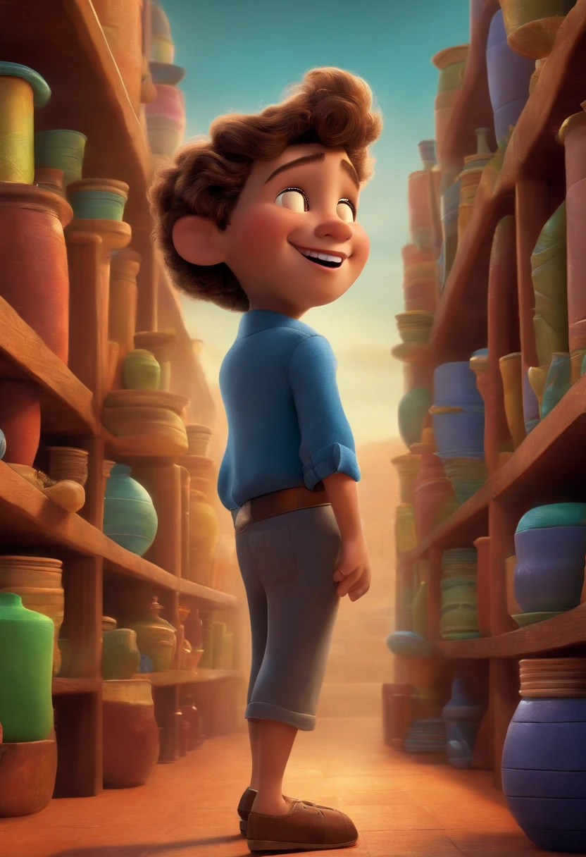 A Dream Architect Inspired by Pixar Animation, de perto. The character takes center stage with captivating facial expressions, oferecendo um toque de irrealidade