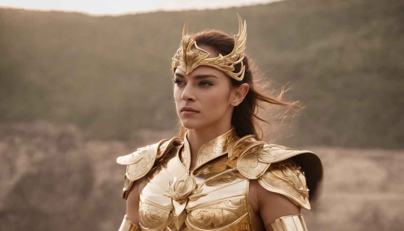 Golden Saint Seiya com luz dourada,Guerreiro entre guerreiros,Enfrentou dificuldades no campo de batalha。vestido com uma linda armadura dourada,Maravilhosamente decorado,Show a heroic gesture that is fierce。The lines are clearly visible on the muscular body,Demonstrate perseverance。Runas misteriosas e luzes estranhas permeavam os arredores。