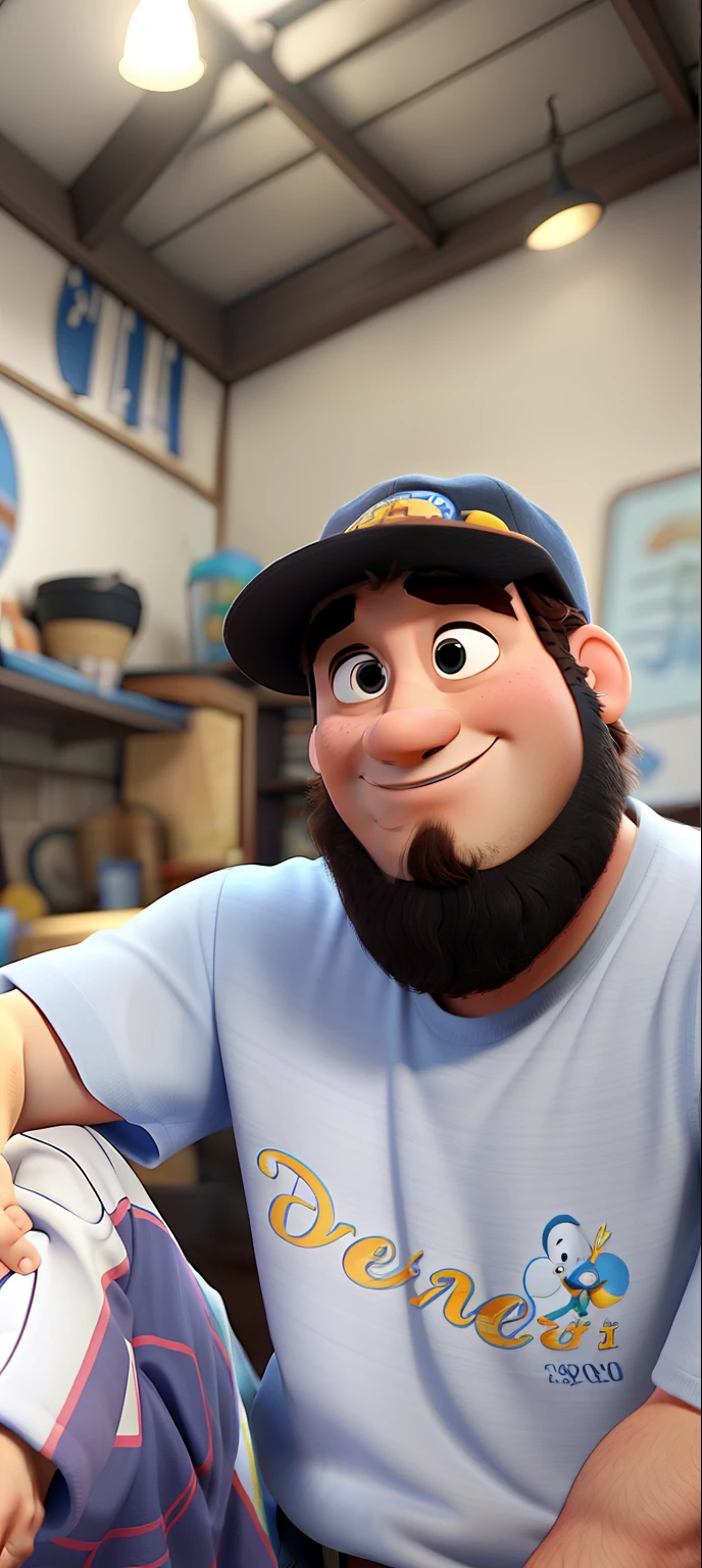 Poster no estilo Disney pixar, alta qualidade, melhor qualidade, homem branco, 29 anos,