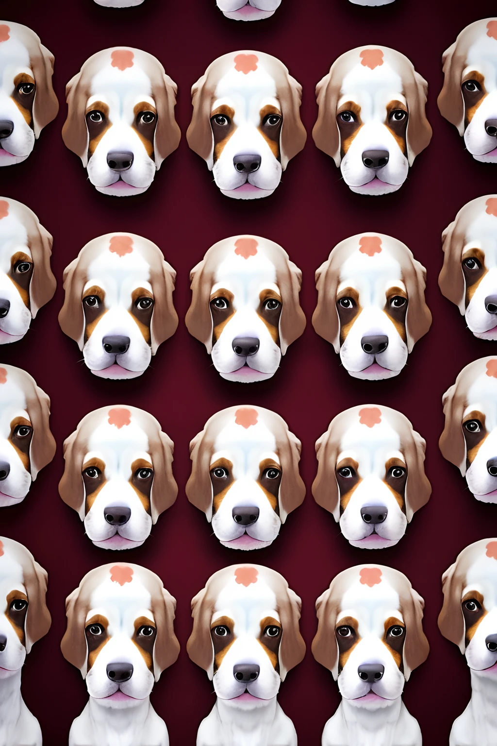 Dog with 3 human heads