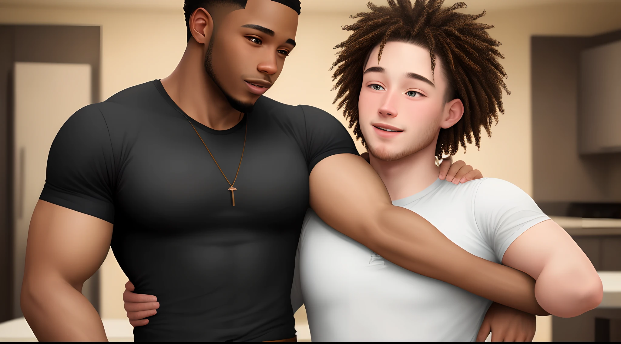 create the image of a naked black skinned man showing his penis in NSFW