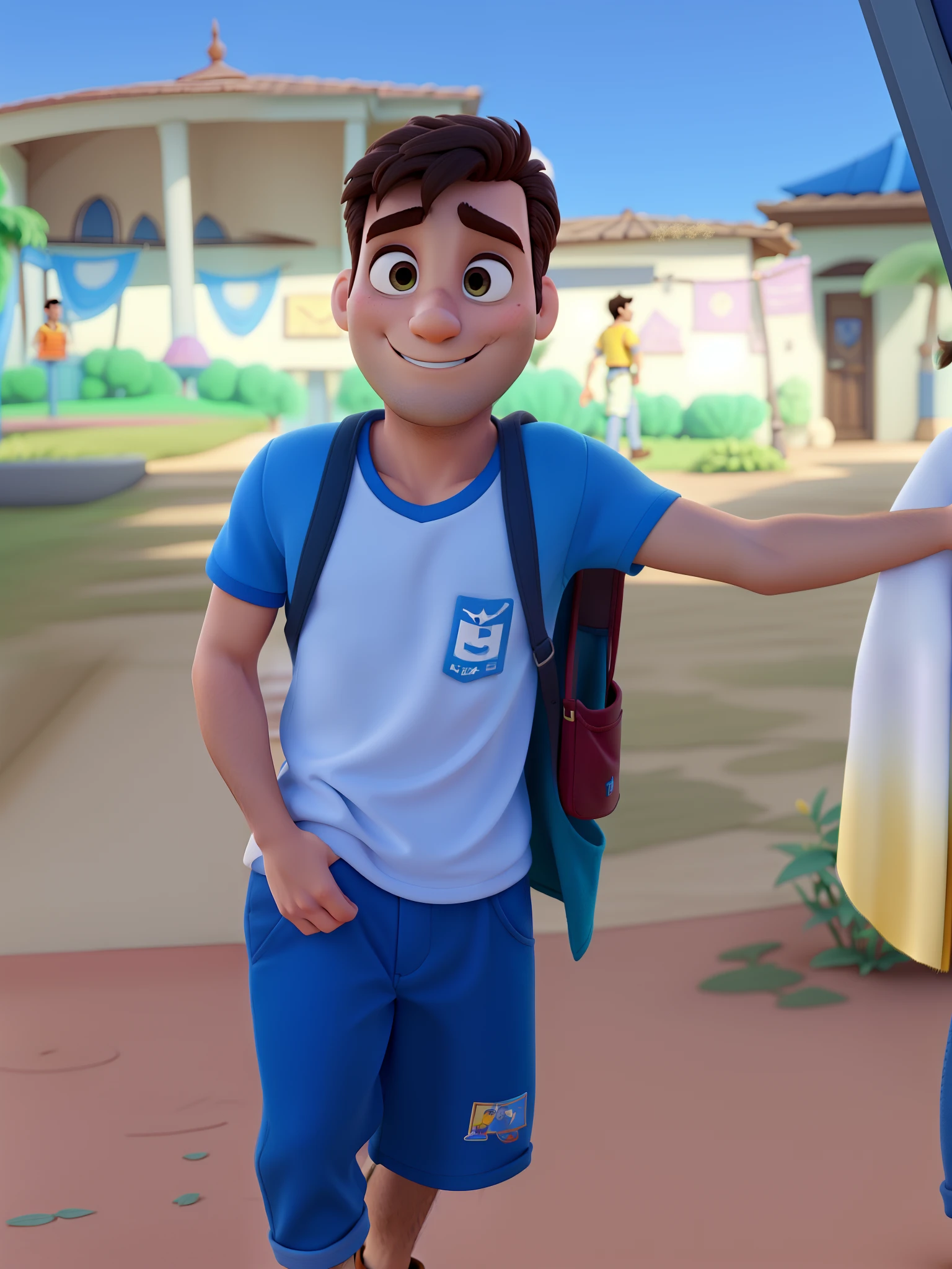 casal homem e mulher no estilo Disney Pixar, alta qualidade, melhor qualidade