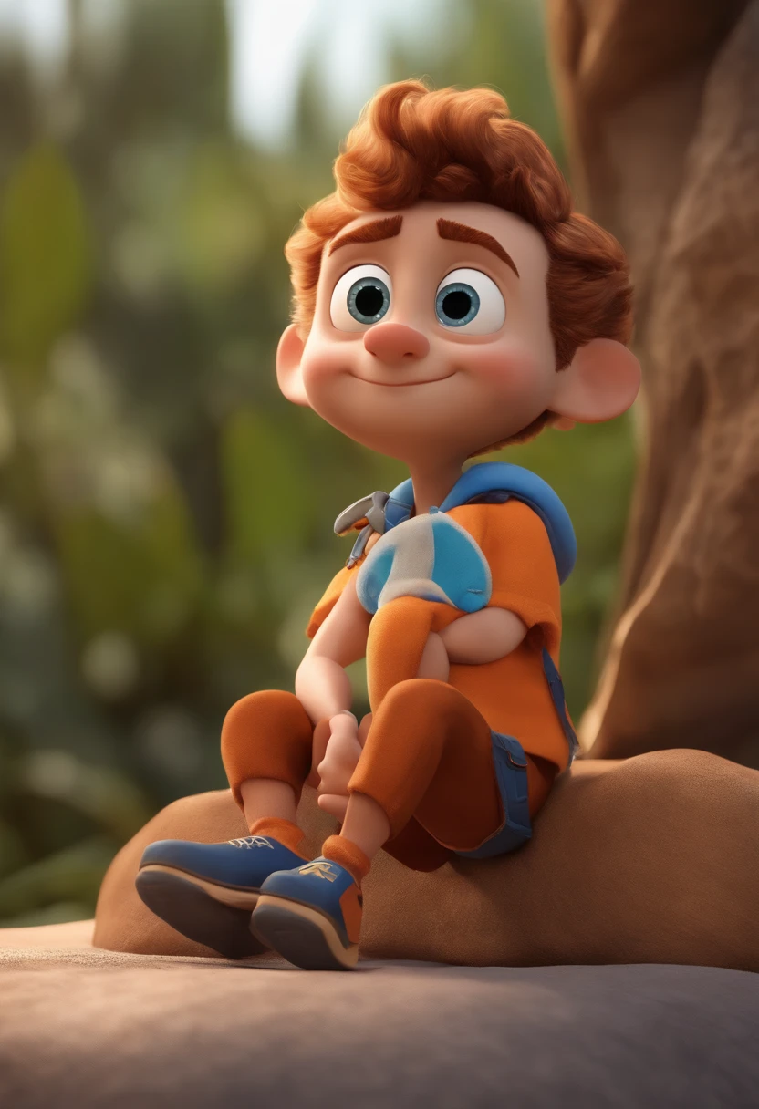 Personagem de desenho animado de um homem usando uma camisa Cinza um personagem animado, pele parda Caractere estilizado, animation style rendering, 3D estilizado, Arnold Maya render, 3 d render stylized, toon render keyshot, Personagem 3D, Personagem 3D, 3d rendering stylized, 3 d character render, personagem de desenho animado, Personagem de close up, Pose de personagem, (Estilo Pixar) (master part:1.2) (Bokeh) (best quality) (pele detalhada) (textura detalhada) (8k) (argila) (Cinematic lighting) (foco nítido,Senta e vaza a parte superior do corpo