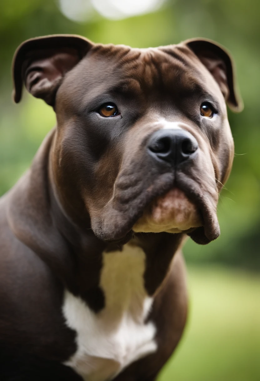 Crie para mim uma imagem de um cachorro Pitbull bem bonito de preferencia com o fundo transparente para mim fazer uma estampa de uma camiseta