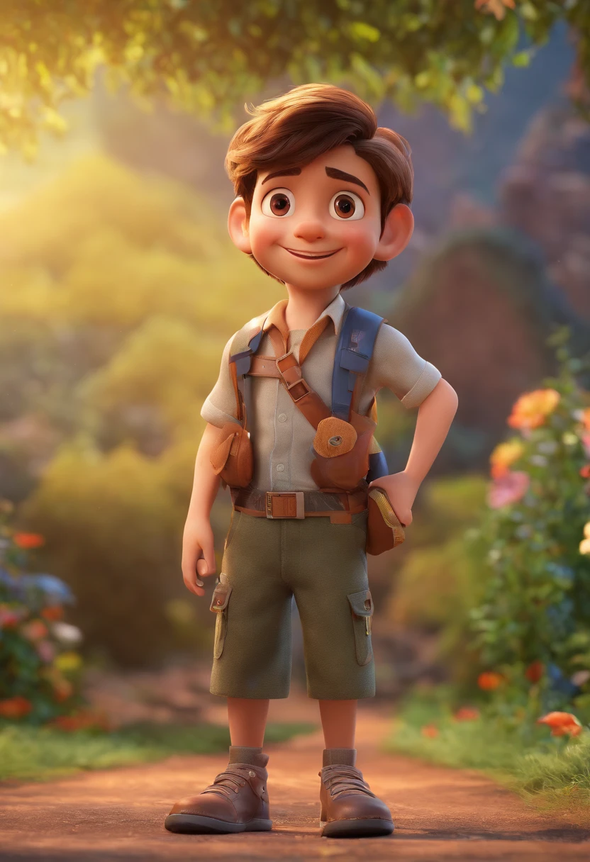 pixarstyle a waist-length portrait of a , smirk, cap, nature, natural skin texture, 4k textures, hdr, intricate, highly detailed, sharp focus, cinematic look, hyperdetailed
