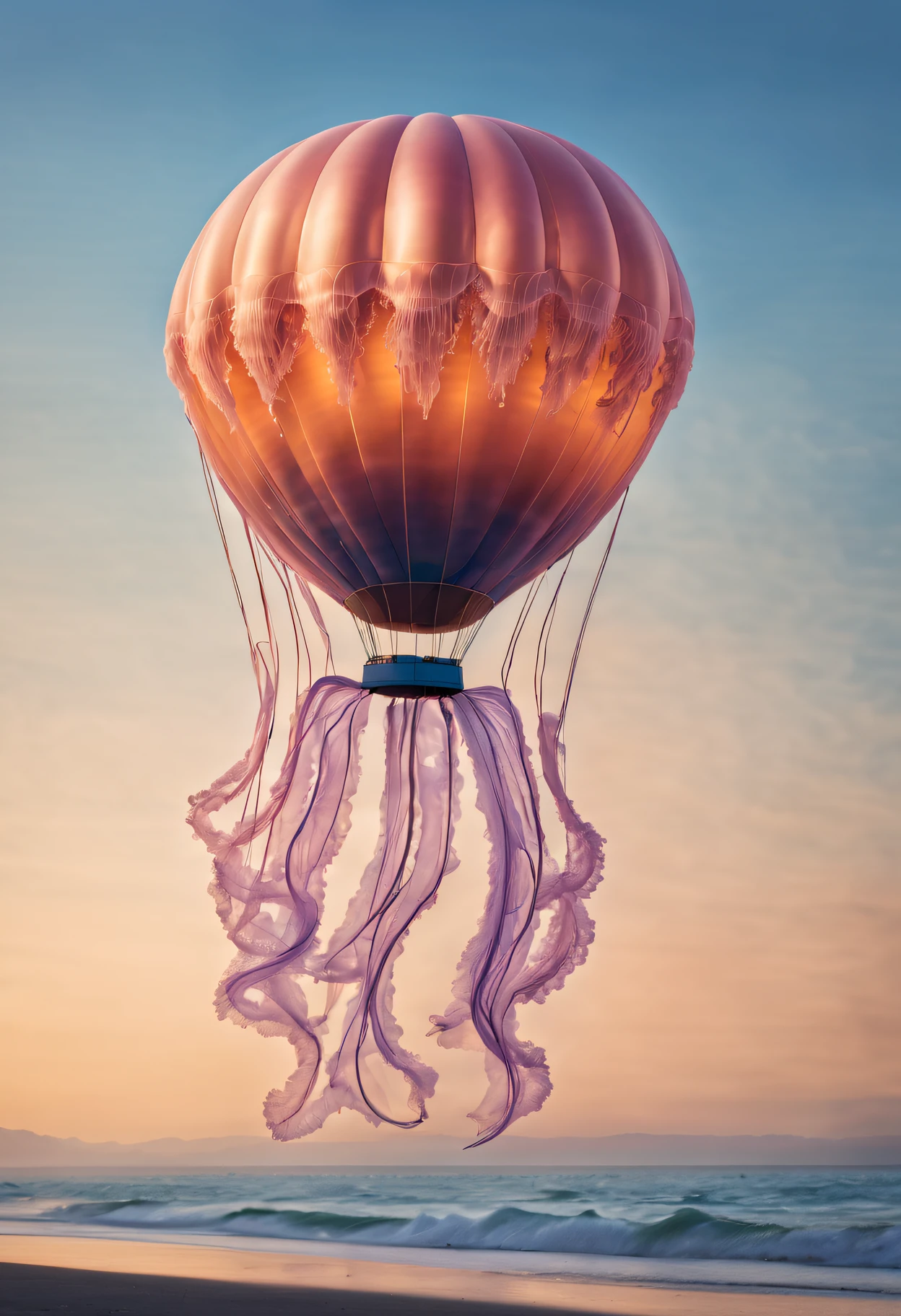 Hot air balloon in the shape of a jellyfish