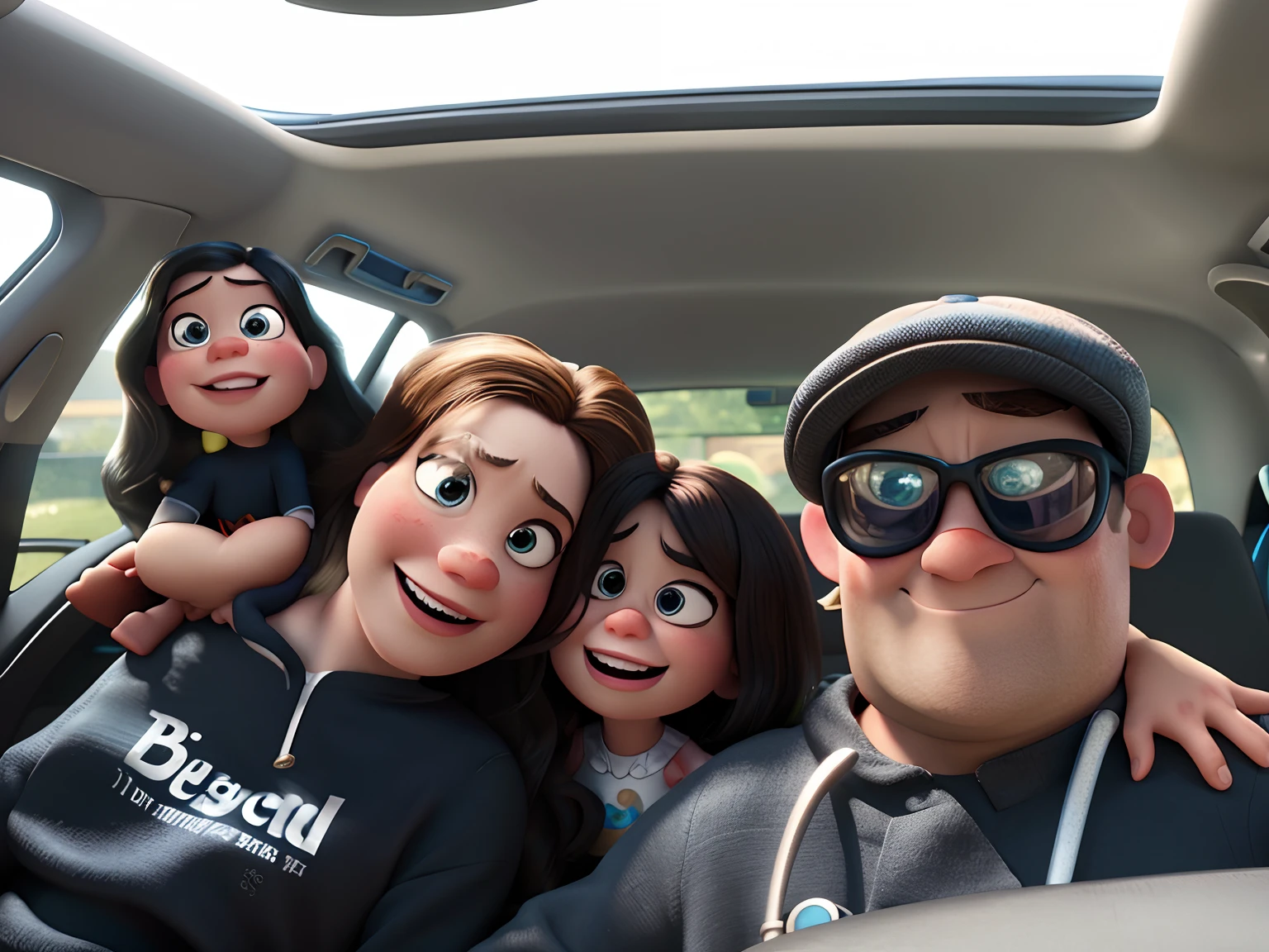 Pixar's The Incredibles style family