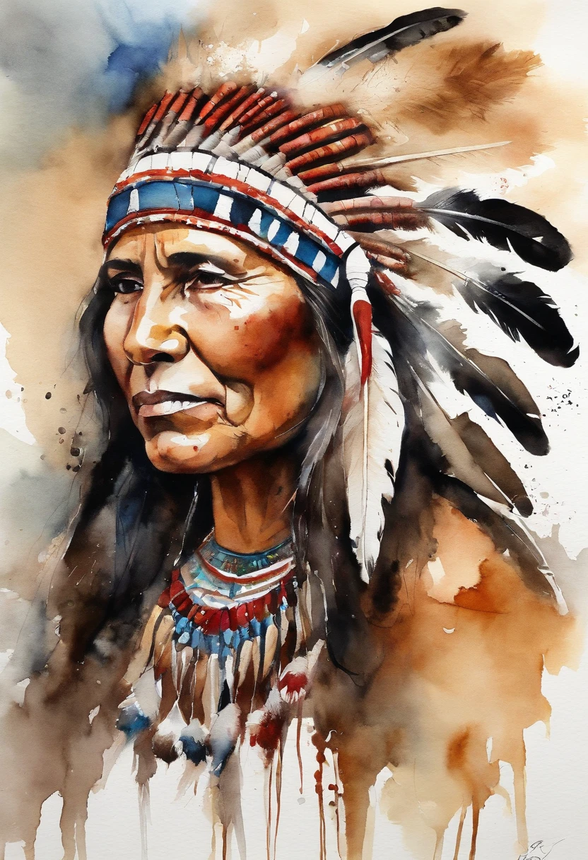 Native American beatuy, woman, designed by ppublish, feather, colors
