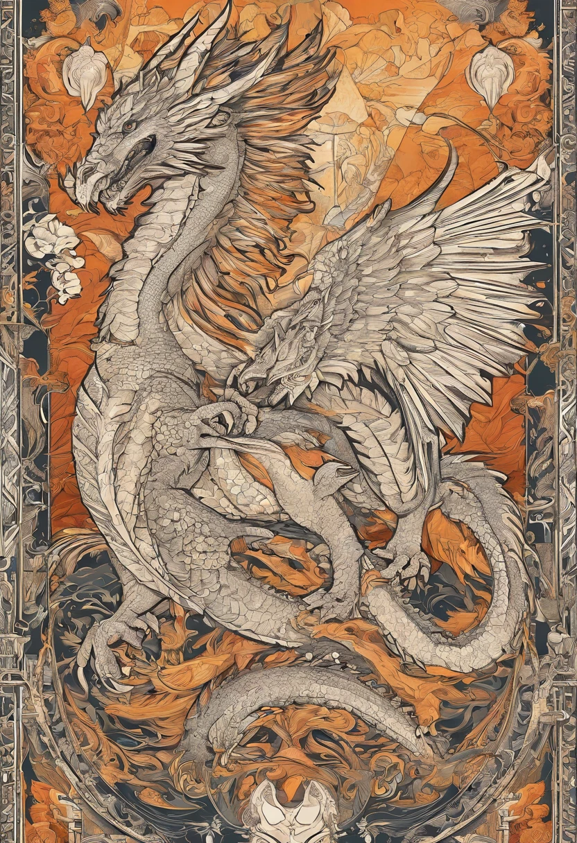 A dragon,Hand-drawn style,Escalas e asas detalhadas,majestoso e poderoso,Garras de enrolar e dentes afiados,Large, intimidating presence,burning breath,mytical creature,flying in sky,Castelos e montanhas ao fundo,Melhor qualidade e ultra-detalhado,arte tradicional,cores ricas e vibrantes,Genre: Fantasy,sombras e realces,iluminado pela luz solar.