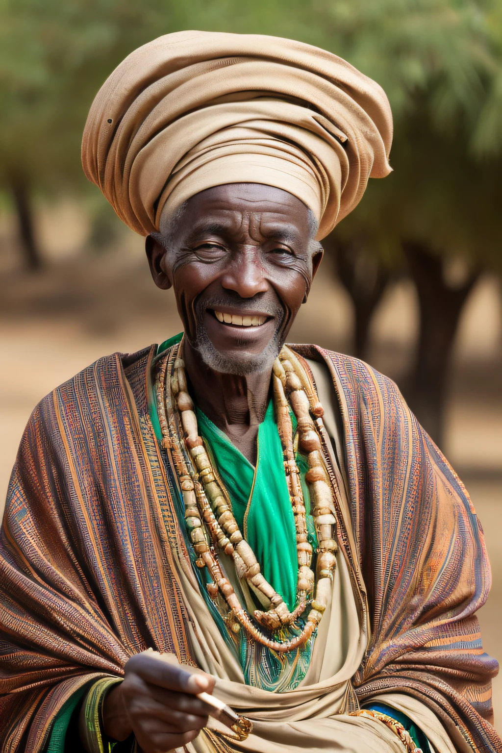 An old African sage in the age of morality and digital technology, lire la joie et le bonheur et l'espoir en lui Futur de l'afrique