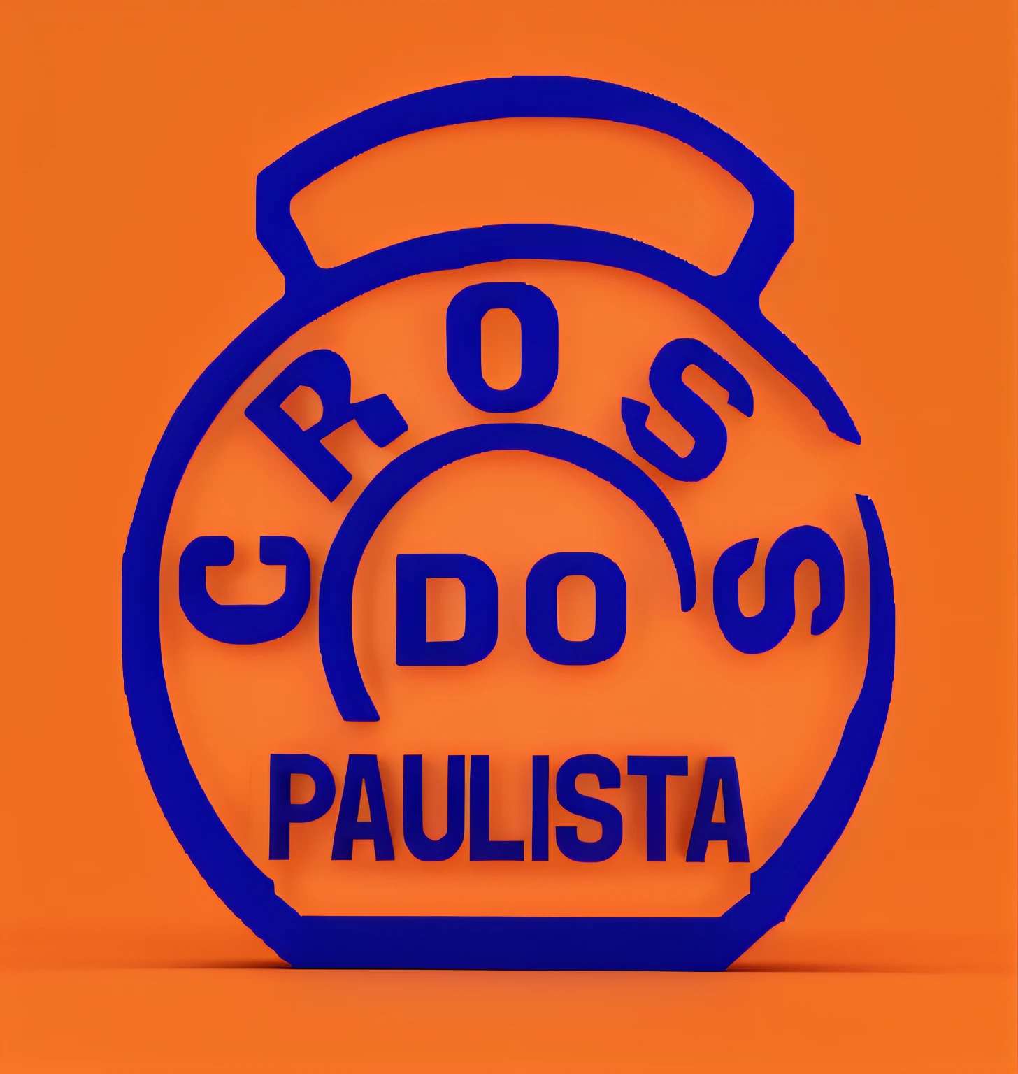 LOGOTIPO 3D  ESCRITO CROSS DO PAULISTA  EM FORMATO DE UM KETLEBELL