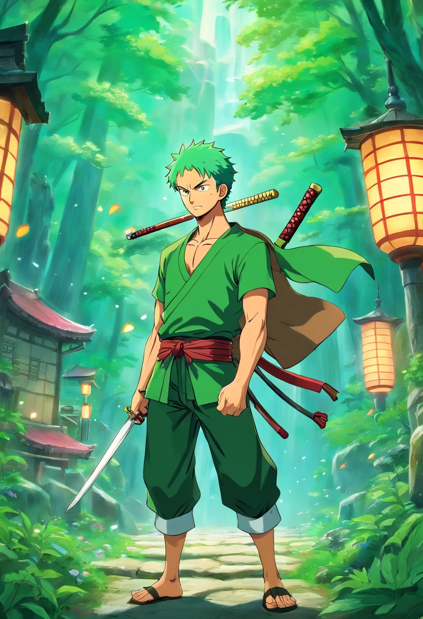 Roronoa Zoro as a Studio Ghibli character