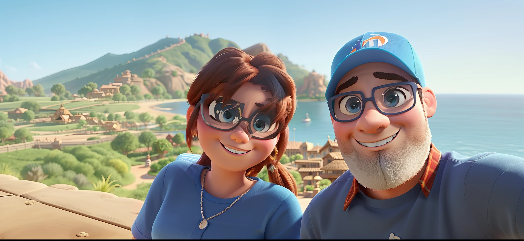 Pareja al estilo Disney Pixar, Alta calidad, mejor calidad