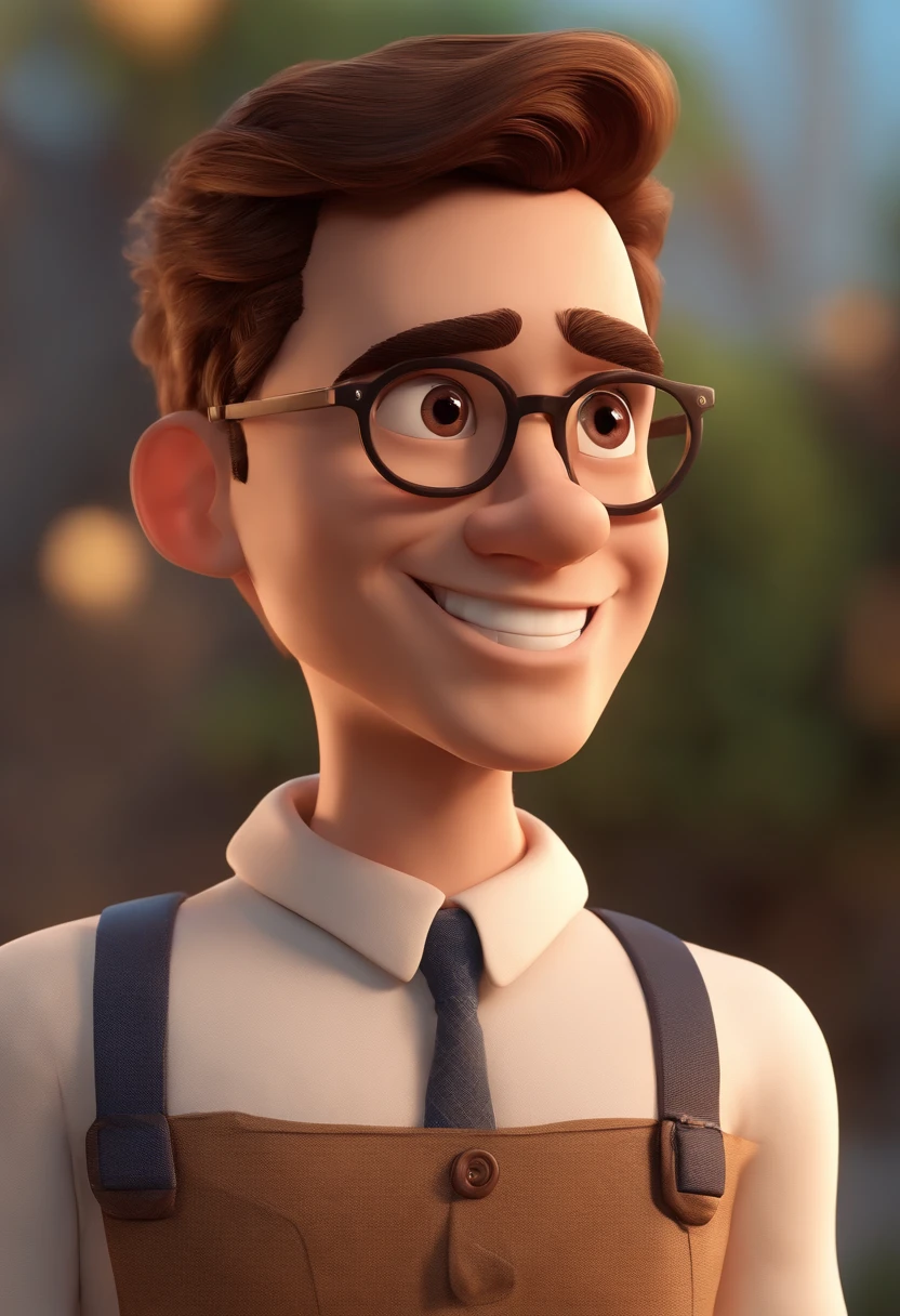 personagem dos desenhos animados de jovem de cabelo crespo castanho escuro e um moleton branco, animation character, Caractere estilizado, animation style rendering, 3D estilizado, Arnold Maya render, 3 d render stylized, toon render keyshot, Personagem 3D, Personagem 3D, 3d rendering stylized, 3 d character render, personagem de desenho animado, Personagem de close up, Pose de personagem, (Estilo Pixar) (master part:1.2) (Bokeh) (best quality) (pele detalhada) (textura detalhada) (8k) (argila) (Cinematic lighting) (foco nítido