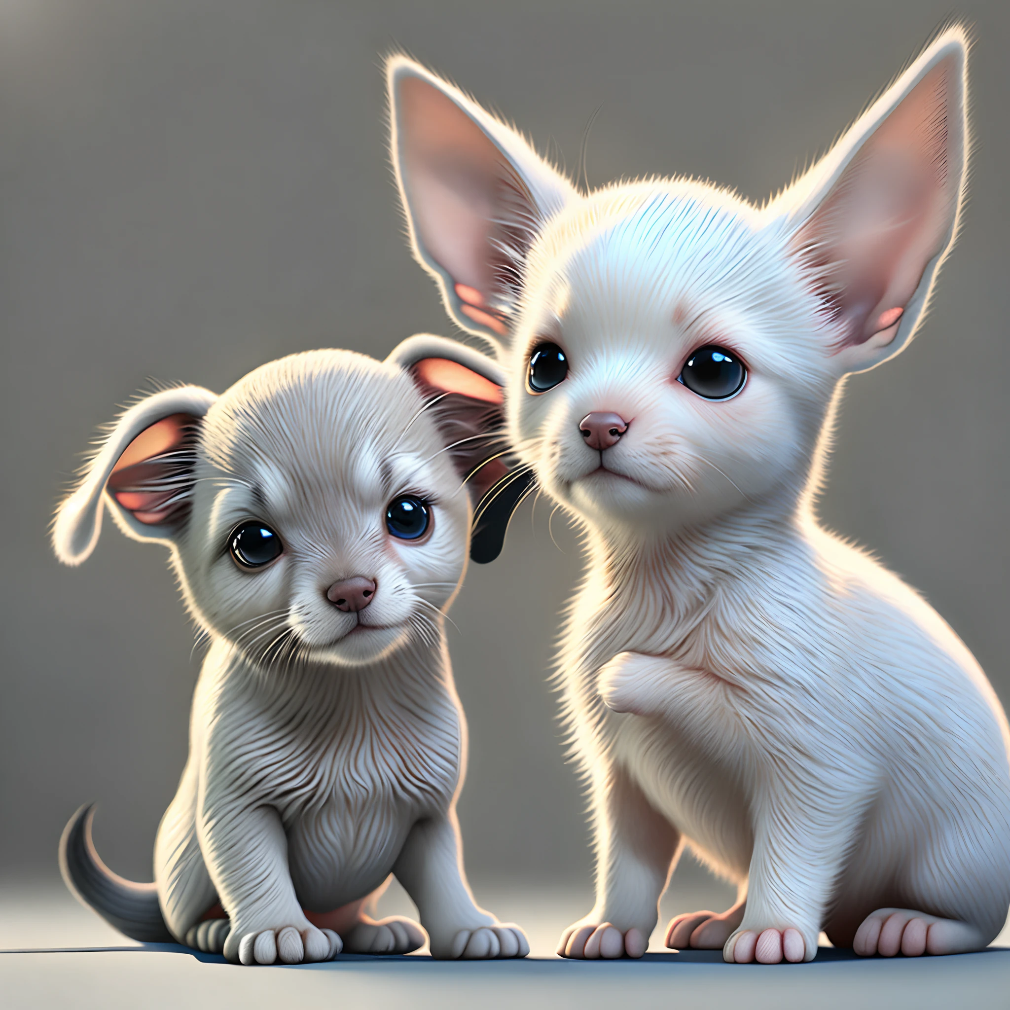 siamese kitten and italian greyhound puppy playing together