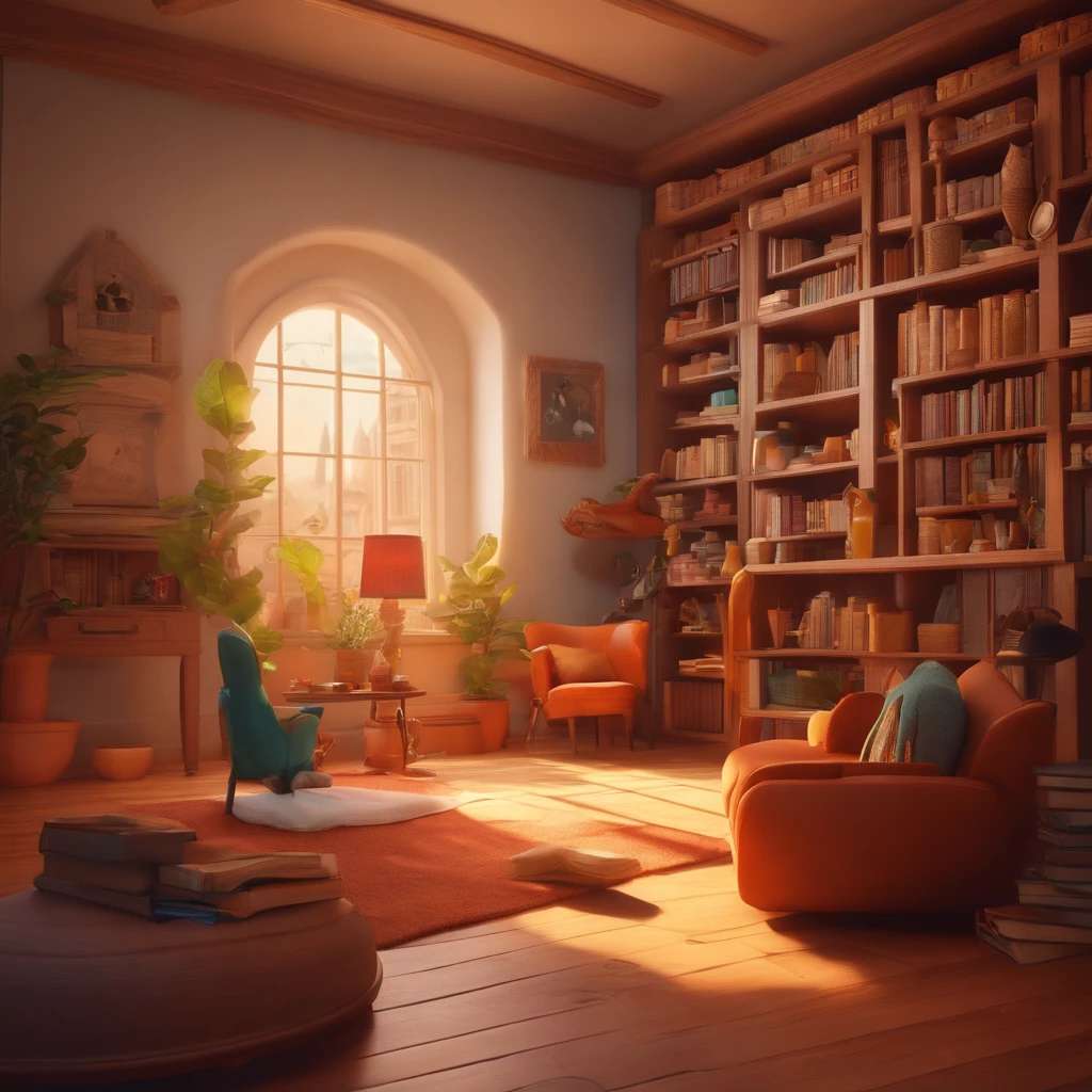 fundo branco, pixar desenhos animados 3D, homem lendo um livro, ::estilo pixar cartoon