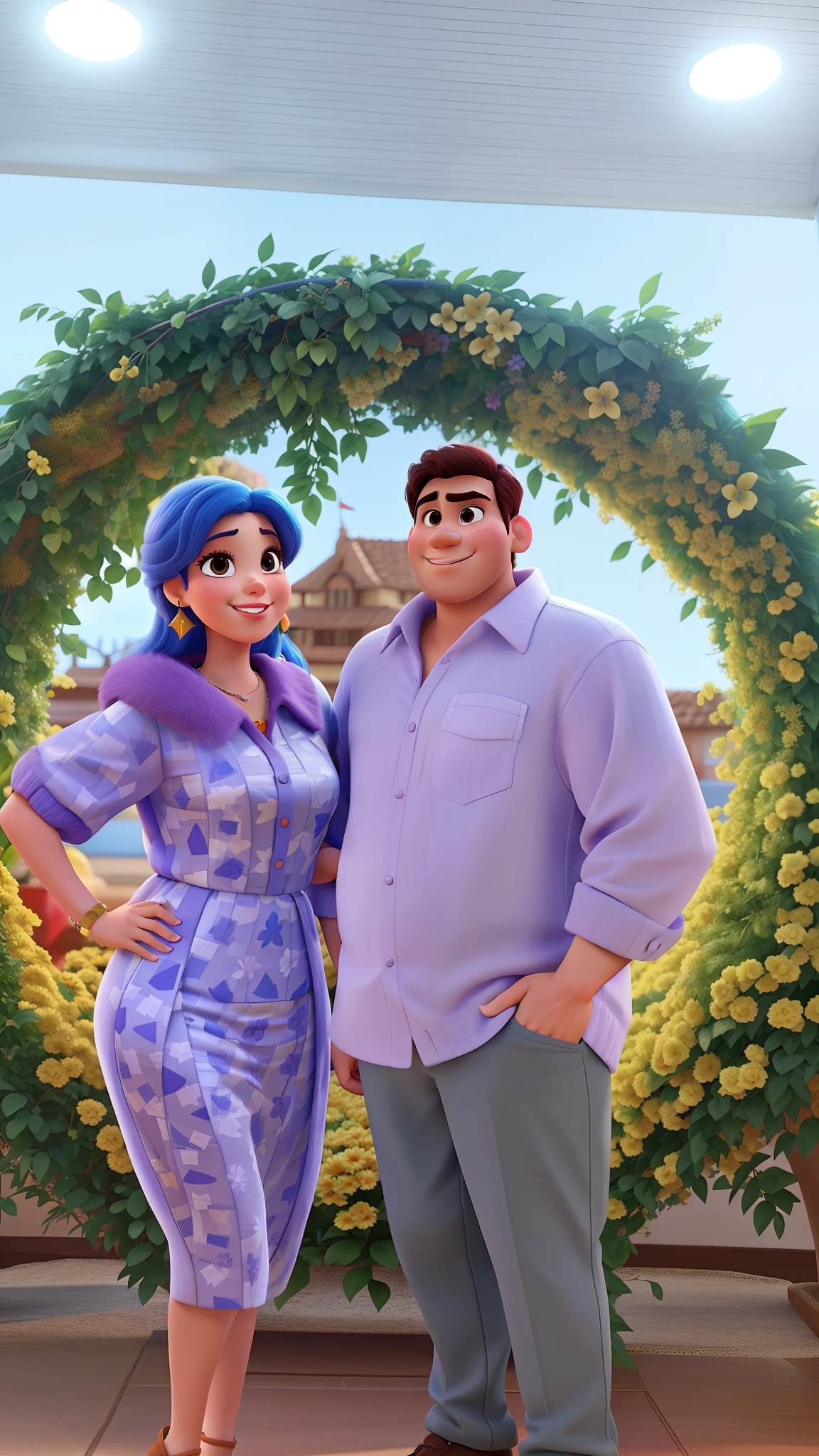 Casal estilo Disney pixar, alta qualidade, melhor qualidade