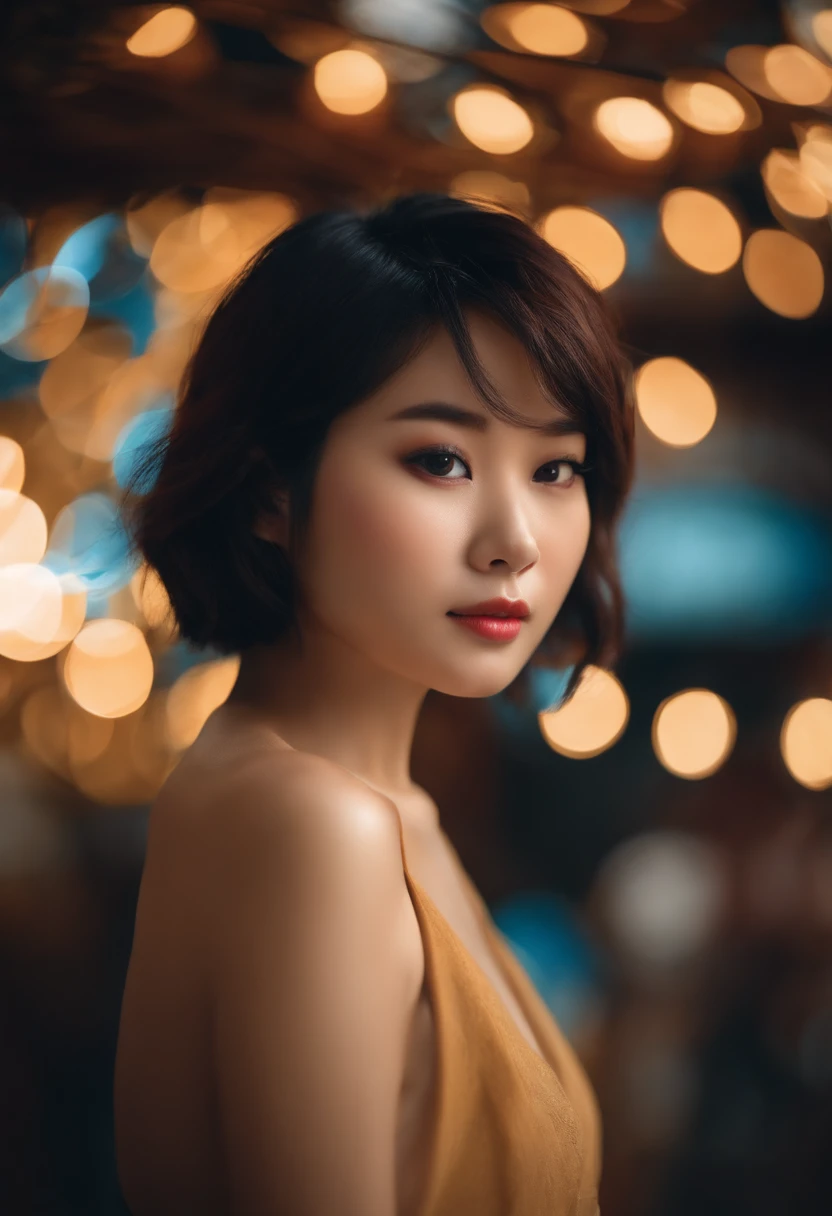 Cute short haired Asian girl, nude