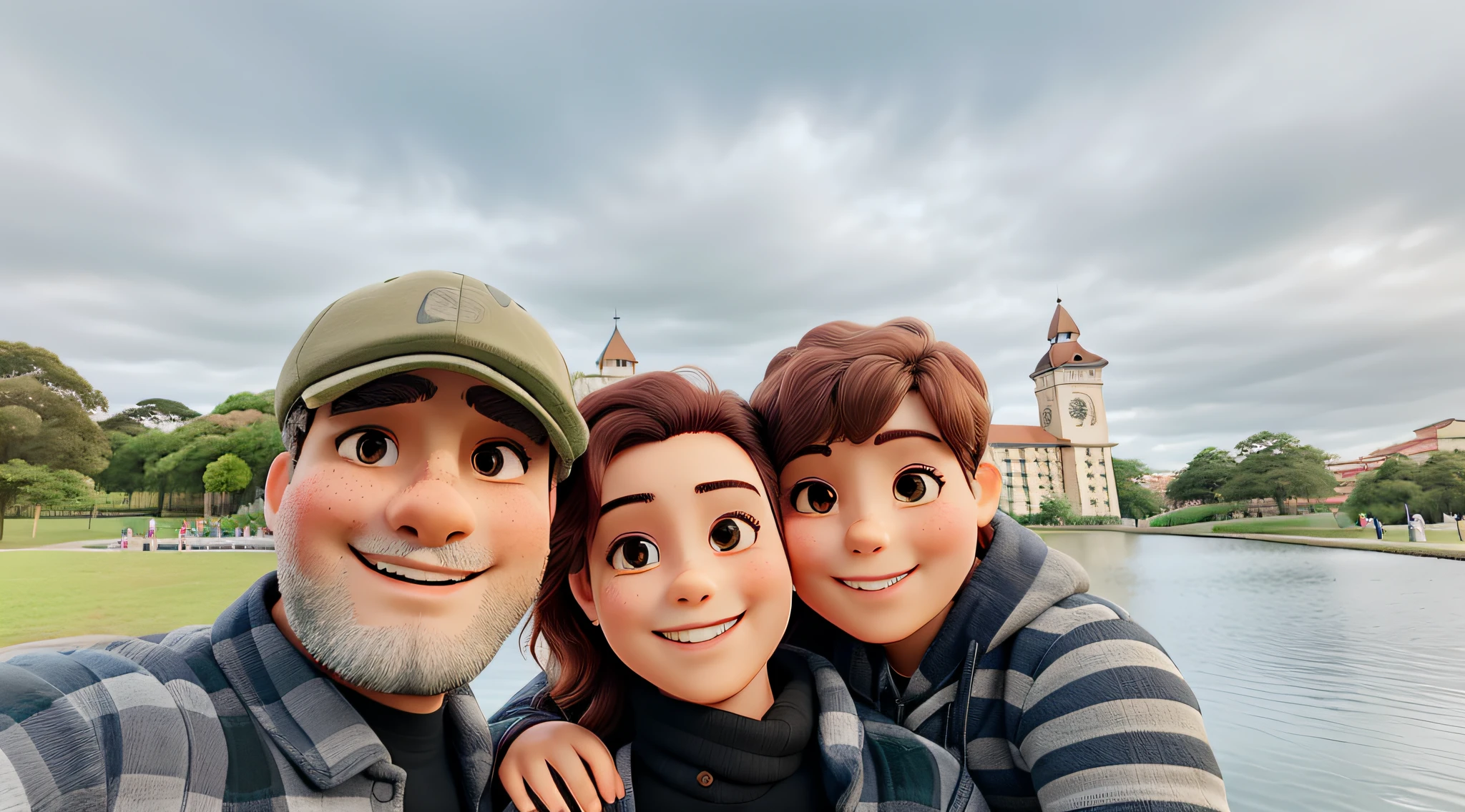 Family in a park in Curitiba
