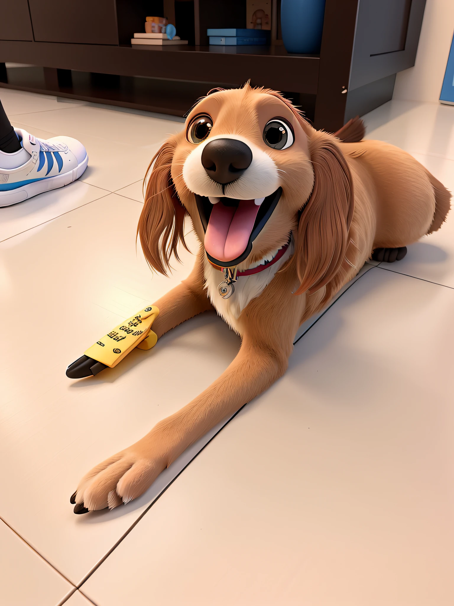 Uma cadela estilo disney pixar, alta qualidade, melhor qualidade
