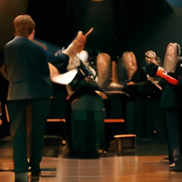 A imagem da capa apresenta um grupo diversificado de cantores de coro, todos elegantemente vestidos com ternos pretos e vestidos de tons escuros. They are arranged on a stage illuminated by a soft golden light that creates a warm and welcoming atmosphere.
No centro da foto, O diretor do coral fica na frente do grupo, Holding a musical score and conducting with passion. Her expression reflects emotion and dedication to music.
The choir members are arranged in a semicircle around the director, with each of them holding an open musical score in their hands, pronto para cantar em perfeita harmonia. Their faces show concentration and passion for the music they are about to perform.
The stage backdrop is adorned with a series of floating musical notes and team lines, giving the feeling that the music fills the space around you.
The photo captures the moment just before a presentation begins, where anticipation and excitement combine to create an atmosphere full of musical promise. It reflects the beauty of choral music and the collaboration between singers to create harmony and melody together. It is an image that inspires a passion for choral singing and celebrates unity through music. ..3d.