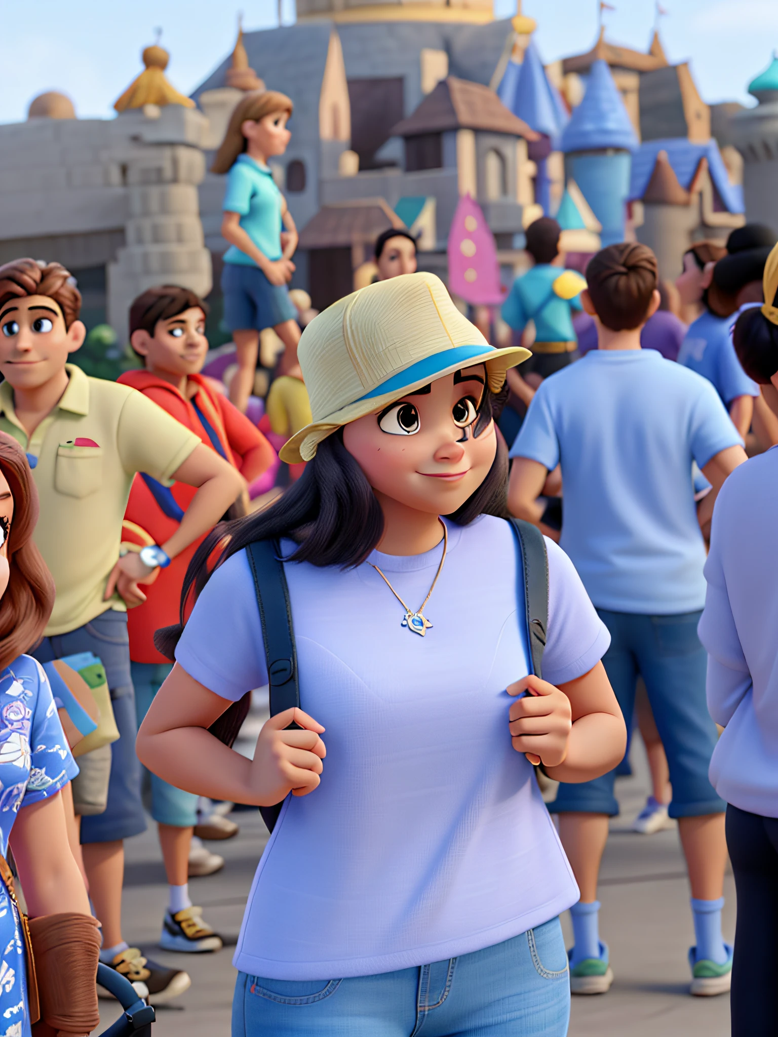 Uma mulher estilo disney pixar, alta qualidade, melhor qualidade