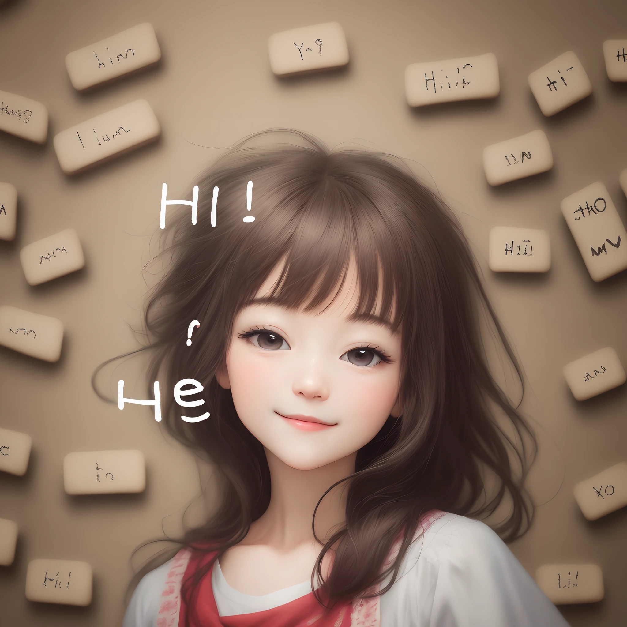 Make the words “hi” in a picture when you squint your eyes