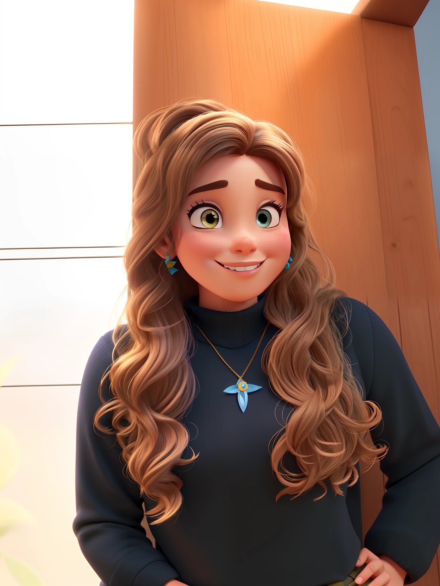um mulher estilo disney pixar, alta qualidade , melhor qualidade