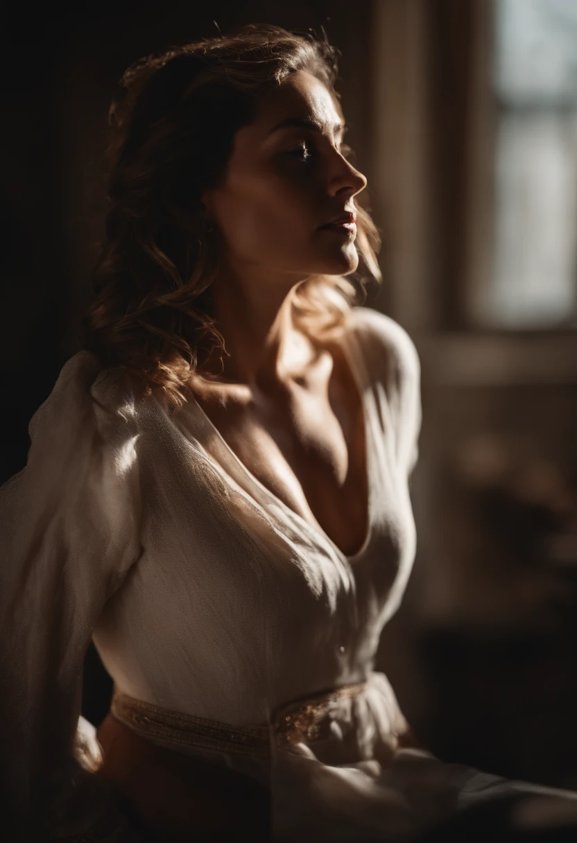 Mulher atraente corpo nu