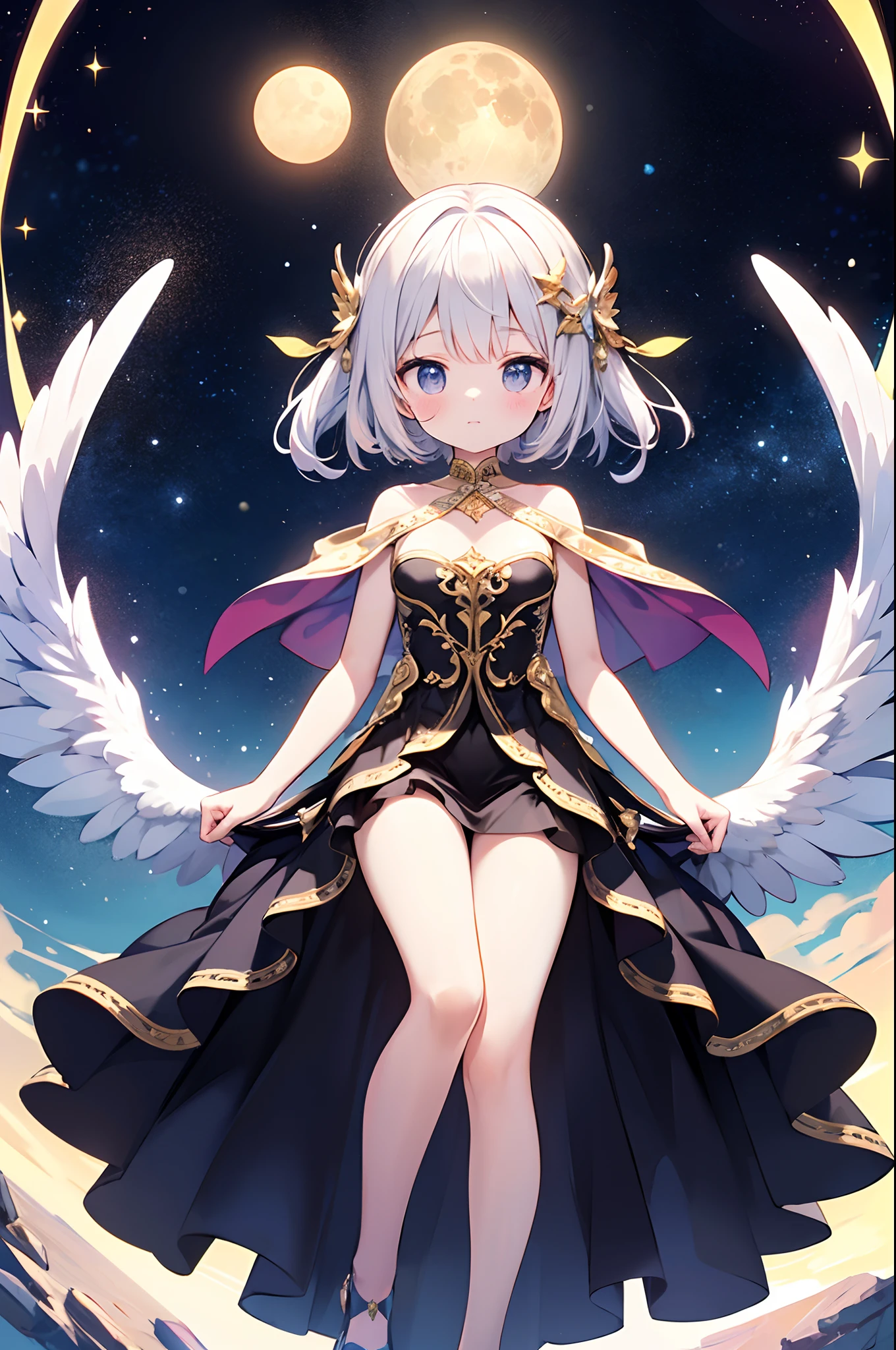 (Masterpiece)、(top-quality)、((ultra-detailliert))、(Super delicate)、god of moon、mystical、Fantastical