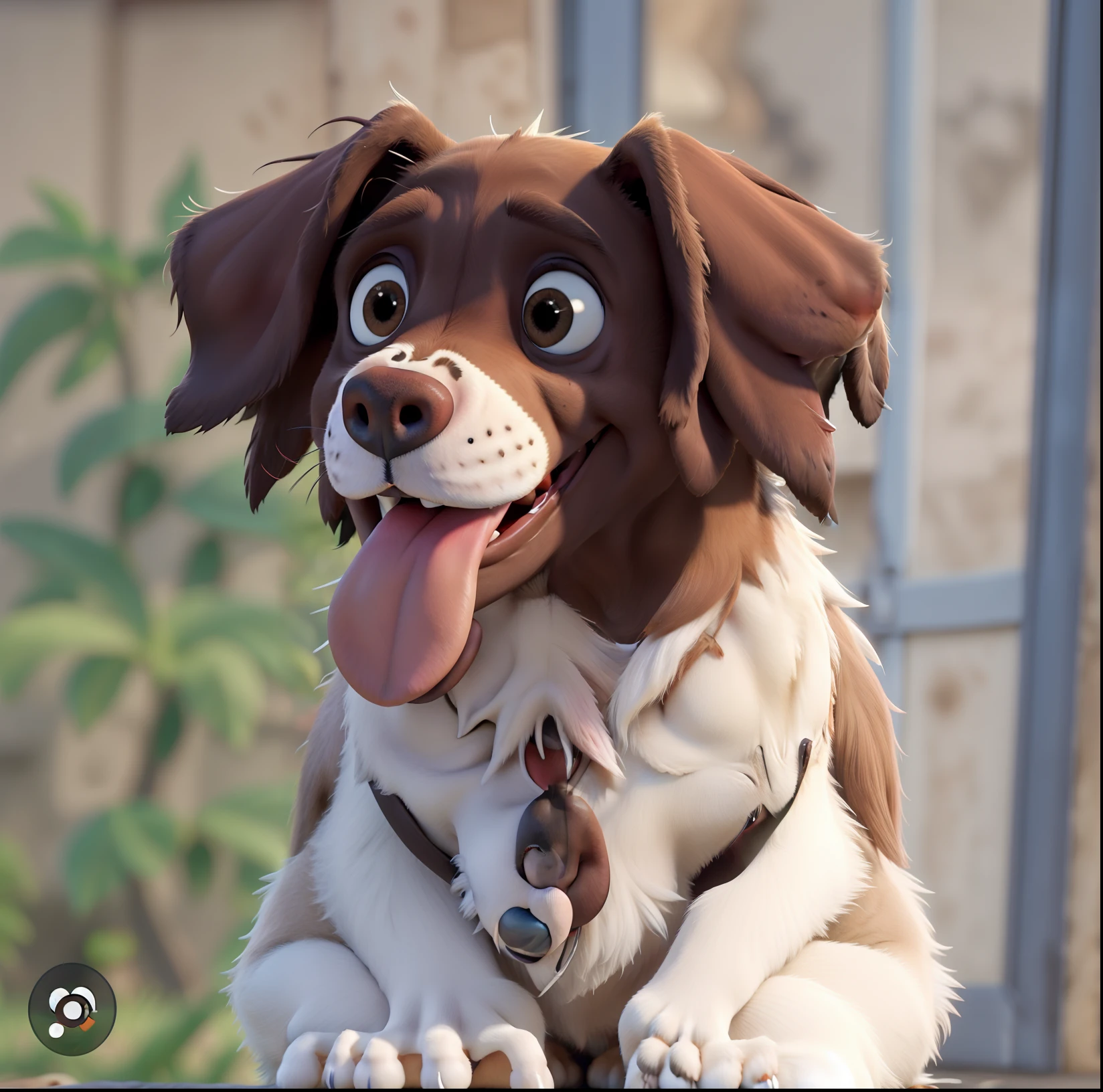 Cachorro grande, marrom escuro, droopy ear