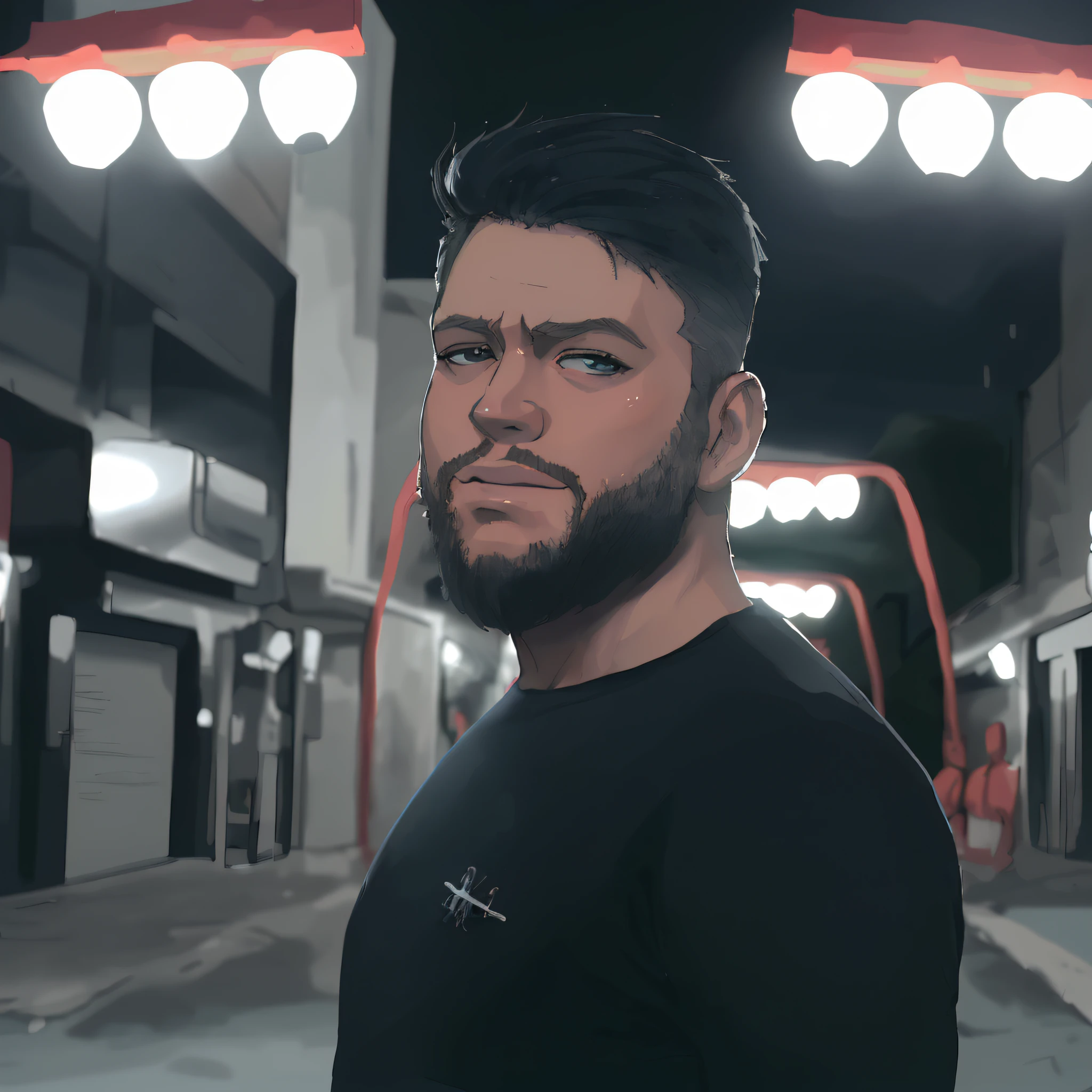 Transforme esta imagem em um desenho, Homem Branco estilo anime, alta qualidade, melhor qualidade