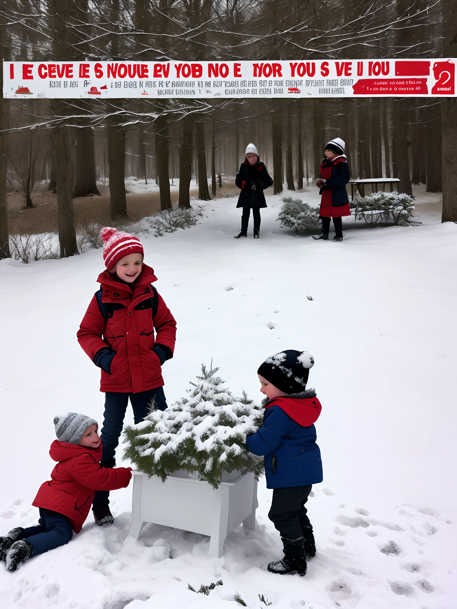 Humour enfants classe de neige affiche