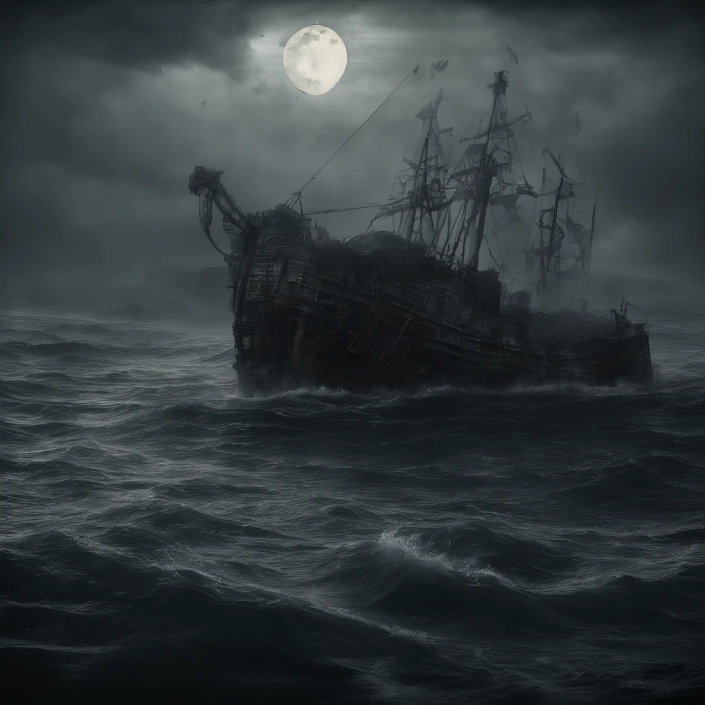 (mejor calidad,4k,8k,altas,Pieza maestra:1.2),Ultra detallado,(realista,fotorrealista,fotorrealista:1.37) Leviathan, hp lovecraft, ocean, horror
